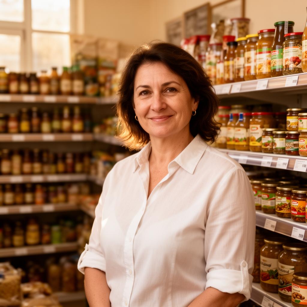 Reni Salimova – Geschäftsführung Balzar Supermarkt